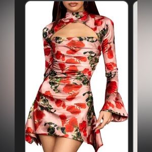 Style of CB Satin Rose Dress